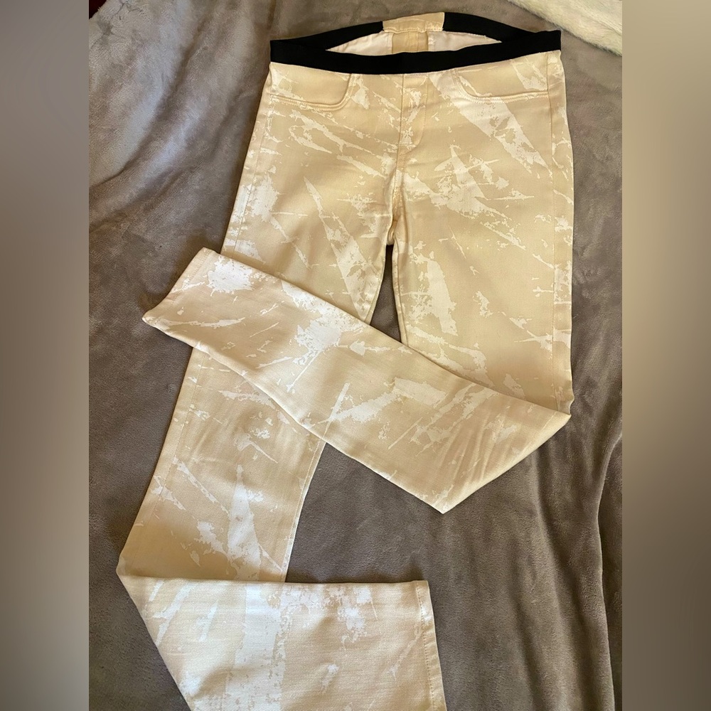 Helmut Lang Pants, Tan with white detail